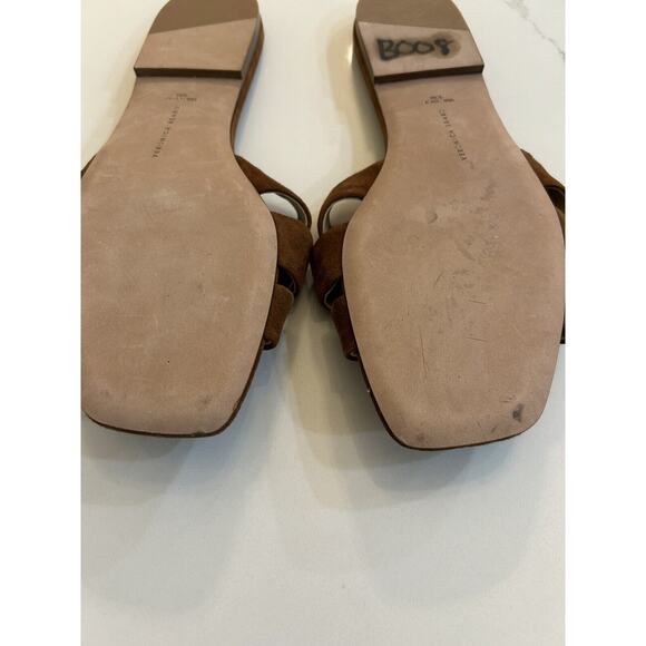 Veronica Beard Brown Sandals with Gold Accent - Picture 5 of 10